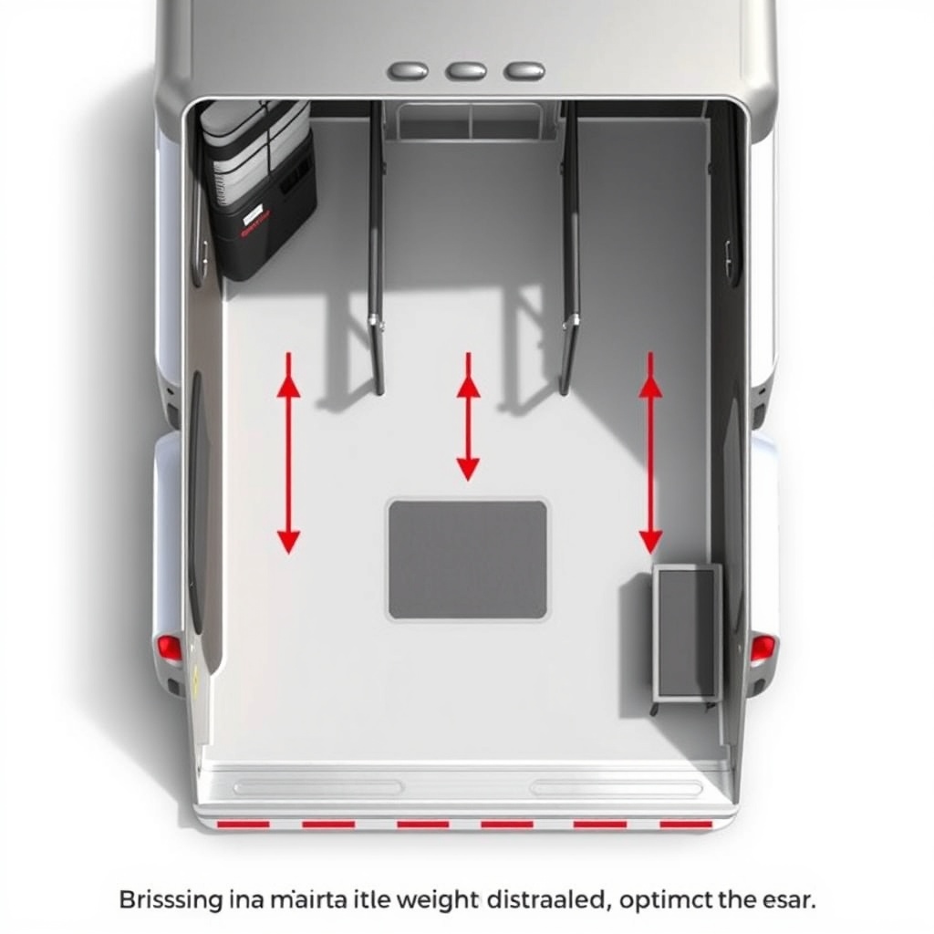A photorealistic overhead schematic illustration of an Exiss 3-Horse GN trailer