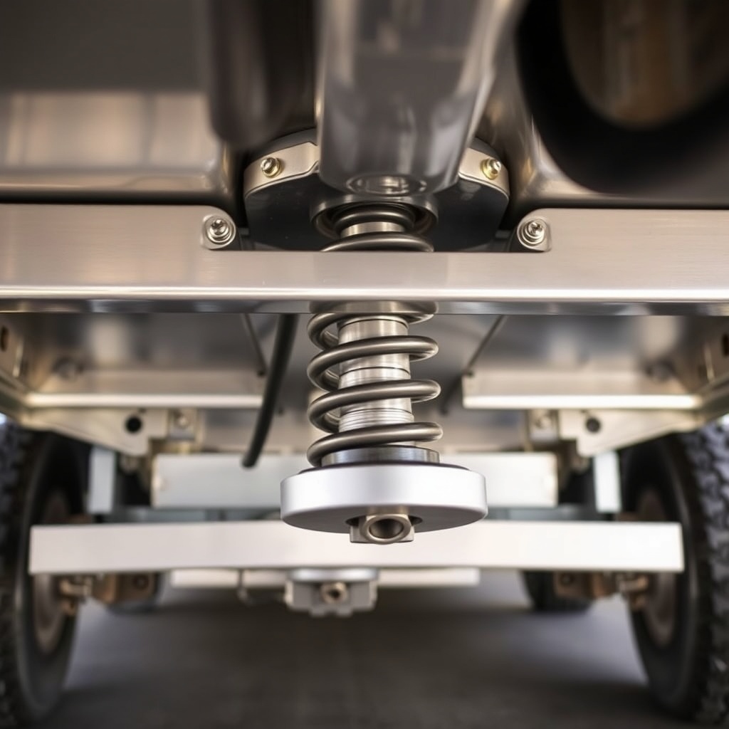 Photo of Sundowner SunLite’s leaf-spring suspension system