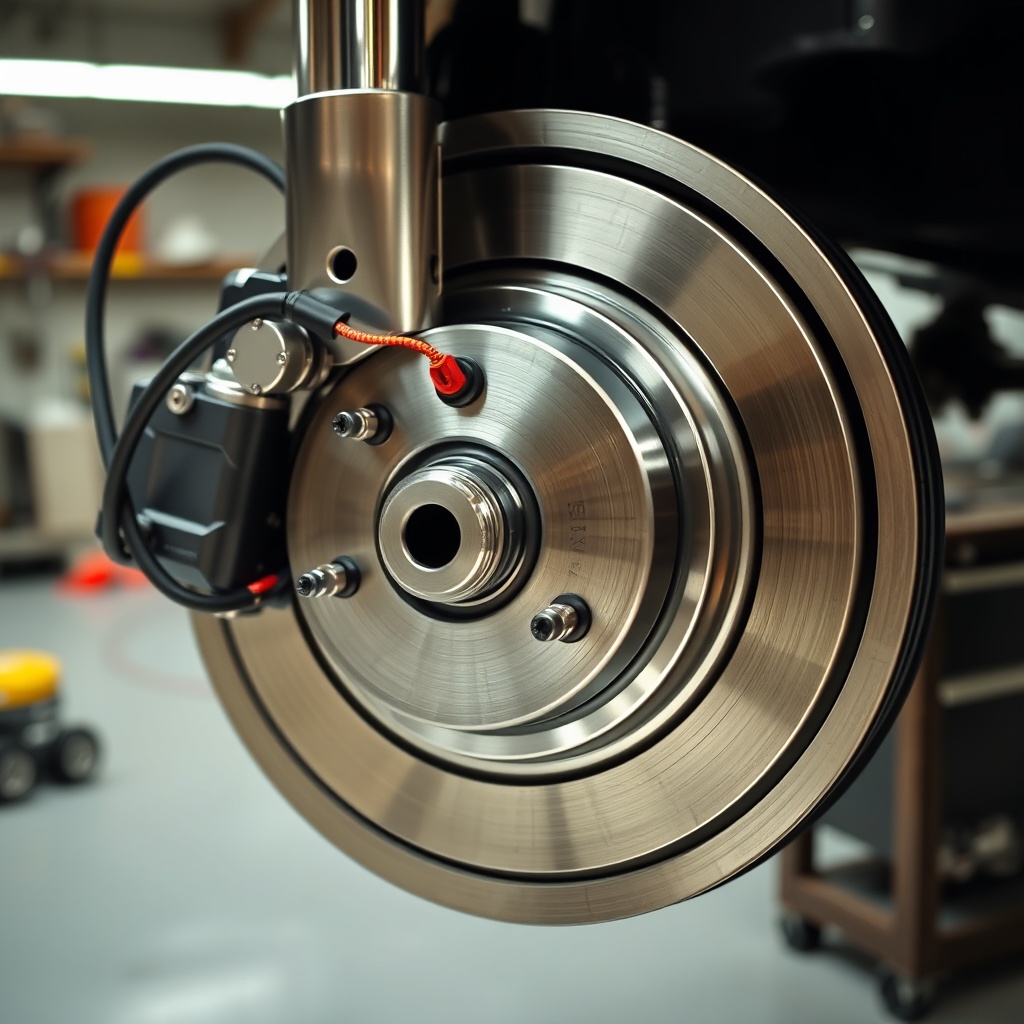 Photo of Sundowner SunLite’s electric brake drum and wiring