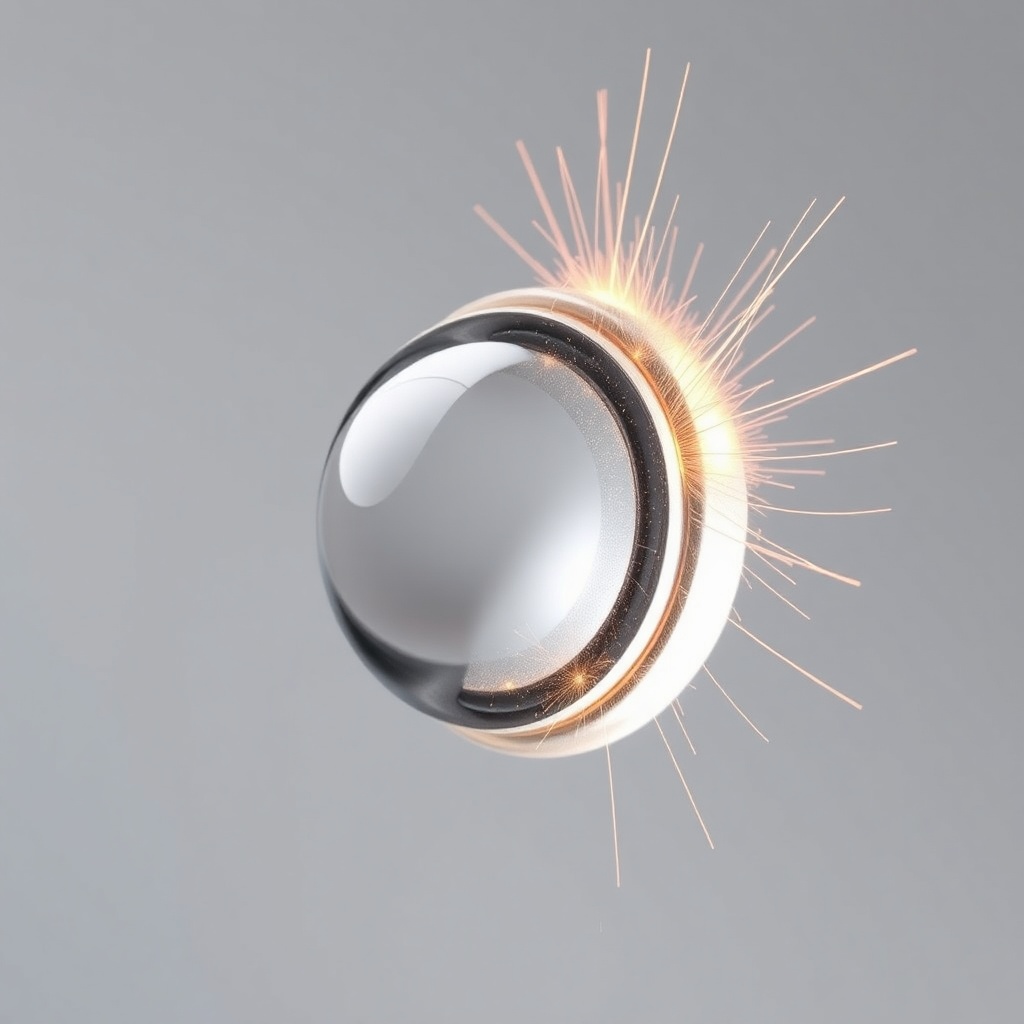 <clean photorealistic photo/illustration of a close-up of a Featherlite 8549 frame weld